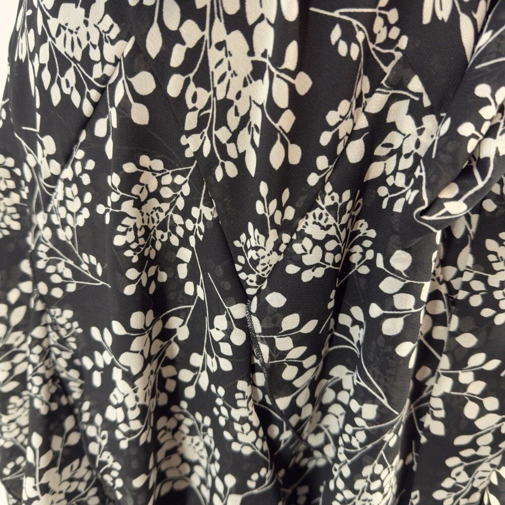 NEW Signature by Robbie Bee 8 Petite Ruffle Dress Women's Black White  NWT - Picture 11 of 17